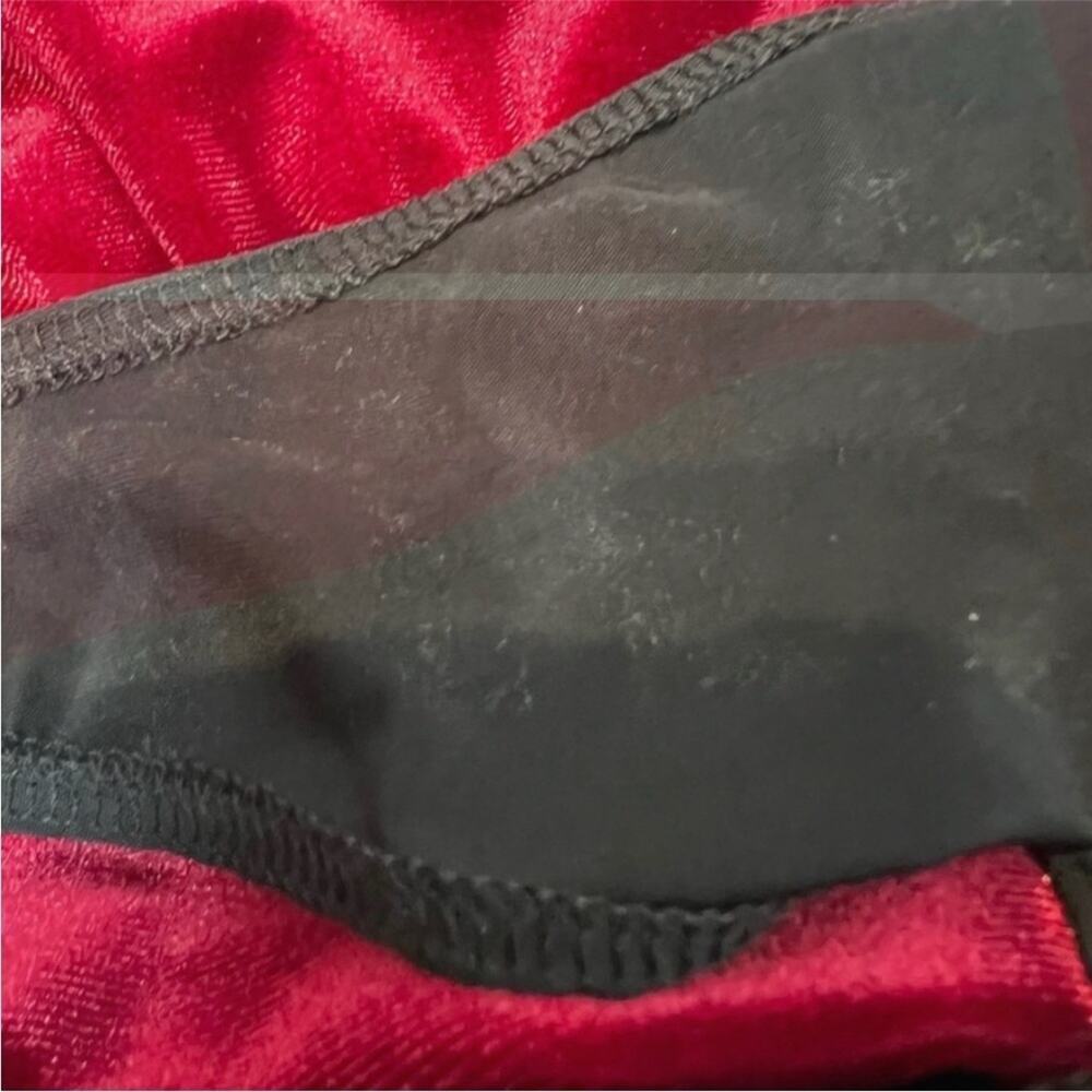 Misa Los Angeles Ari Velvet Bodysuit In Ruby Size S - Picture 8 of 11